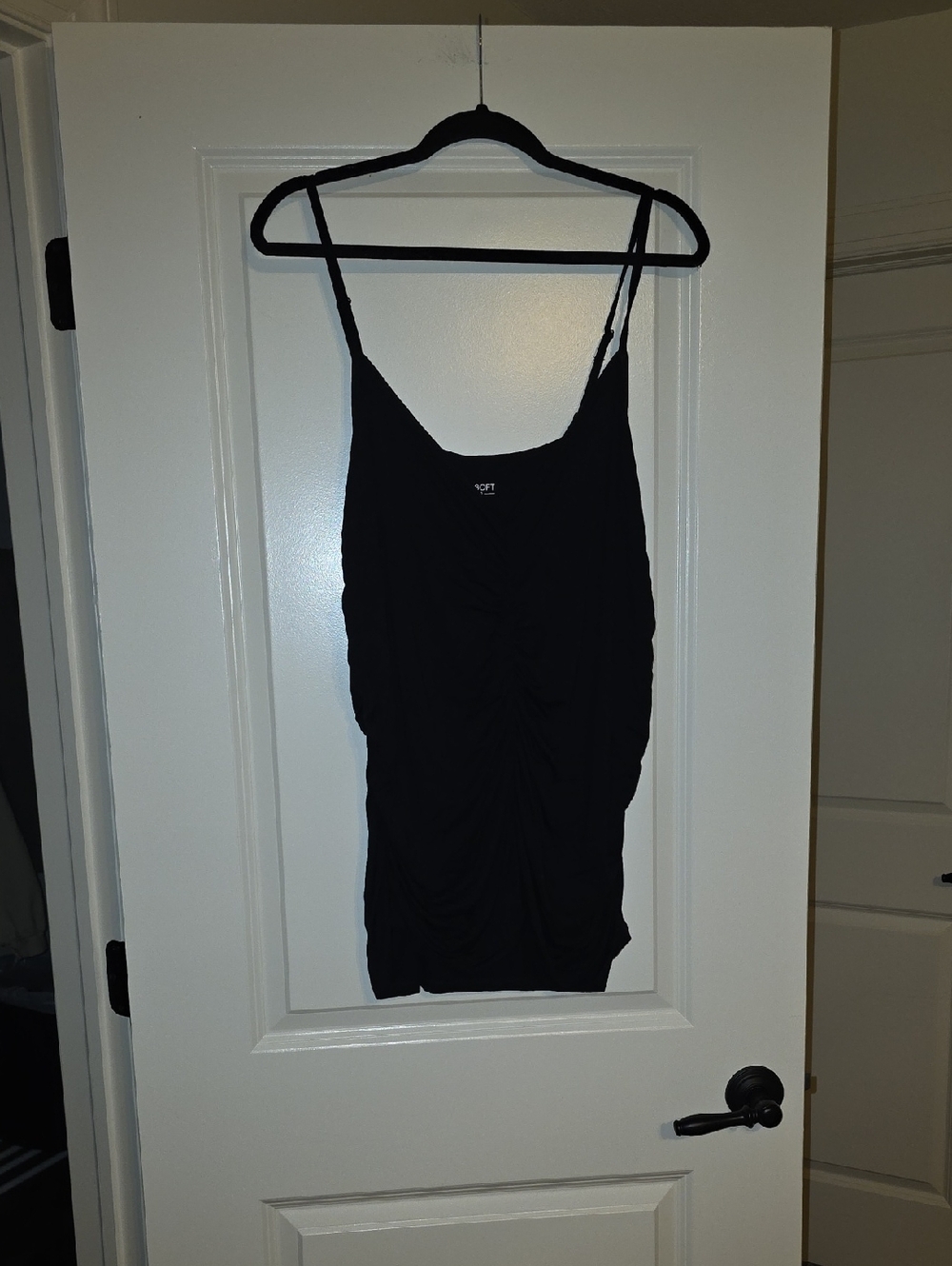 Torrid NWT 3XL Black Spaghetti-Strap Ruched Tank Top